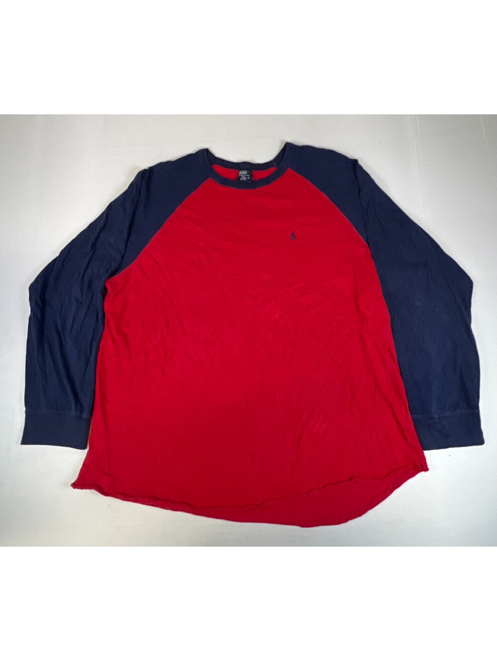 Polo Ralph Lauren Men's XXL Red Navy Long Sleeve Thermal Shirt Raglan Top